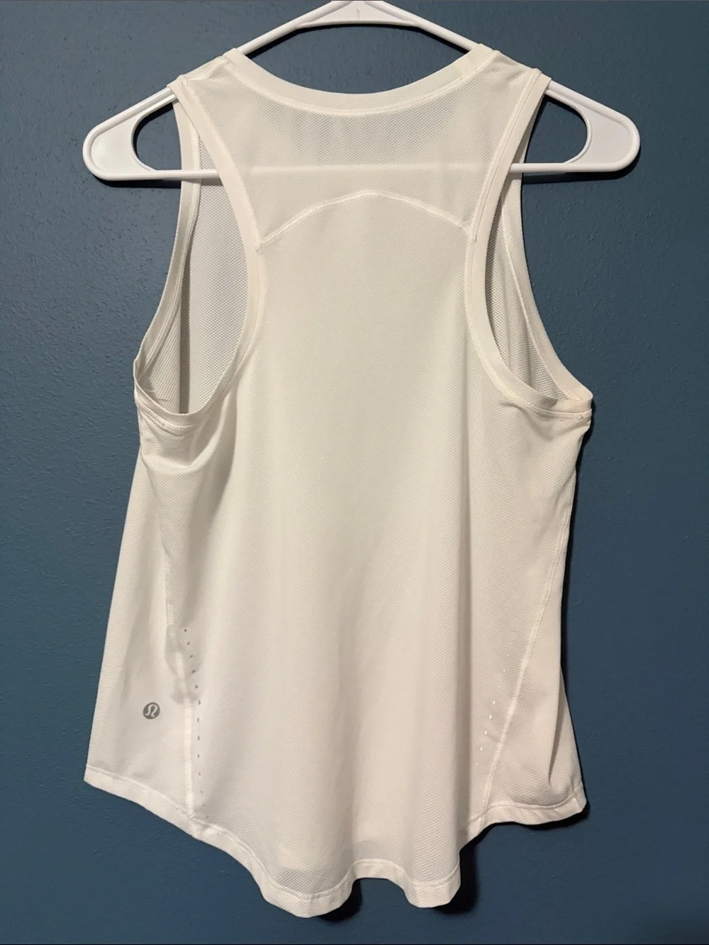 Lululemon Sculpt Tank Top White Women's Athletic Mesh Tank Top Size 8